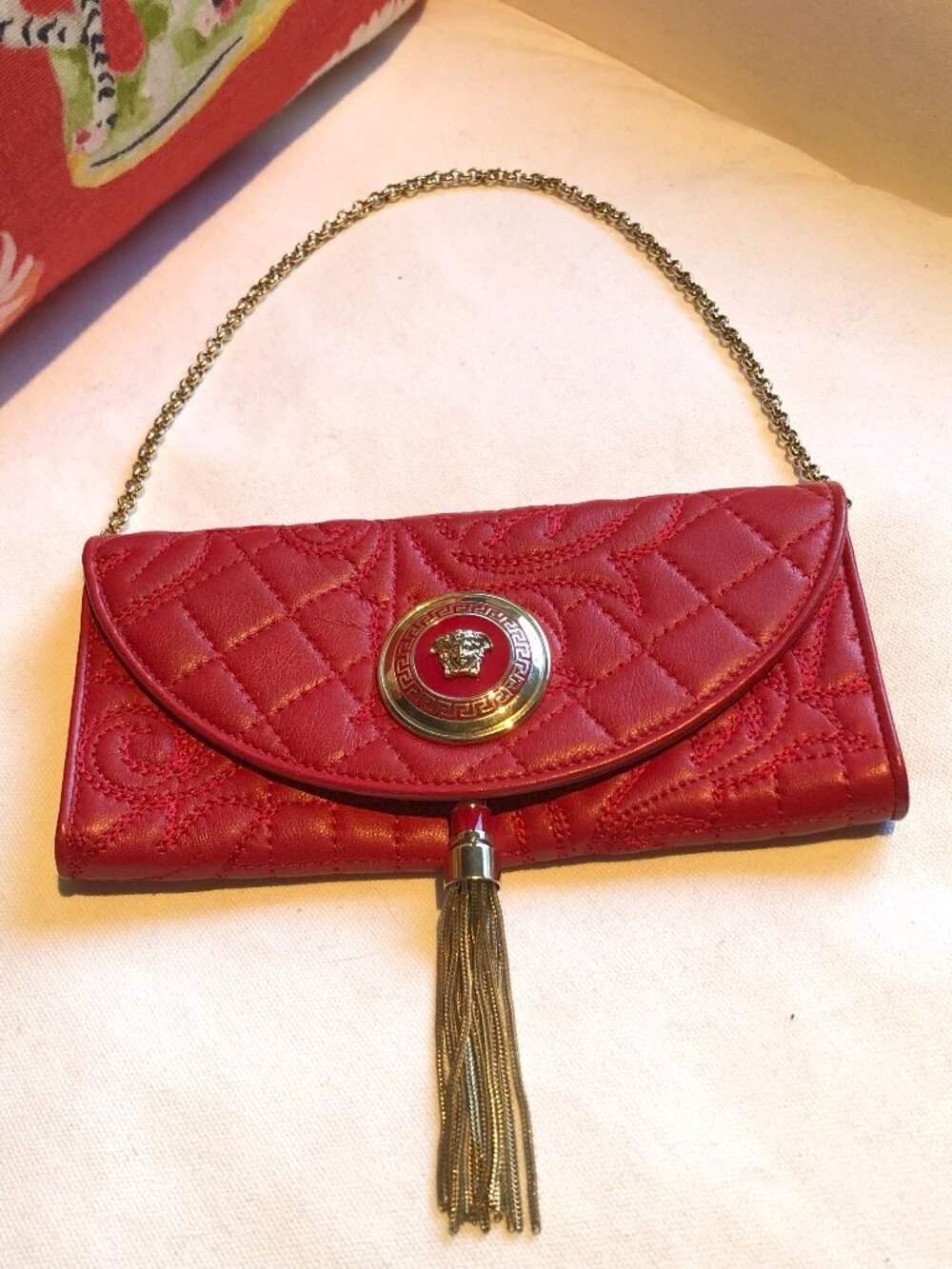 VERSACE Vanitas Barocco Quilted Convertible Clutch Icon Bag Wallet